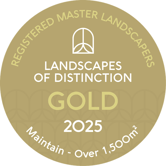 Registered Master Landscapers Landscapes of Distinction Gold 2025, Maintain - Over 1,500m2