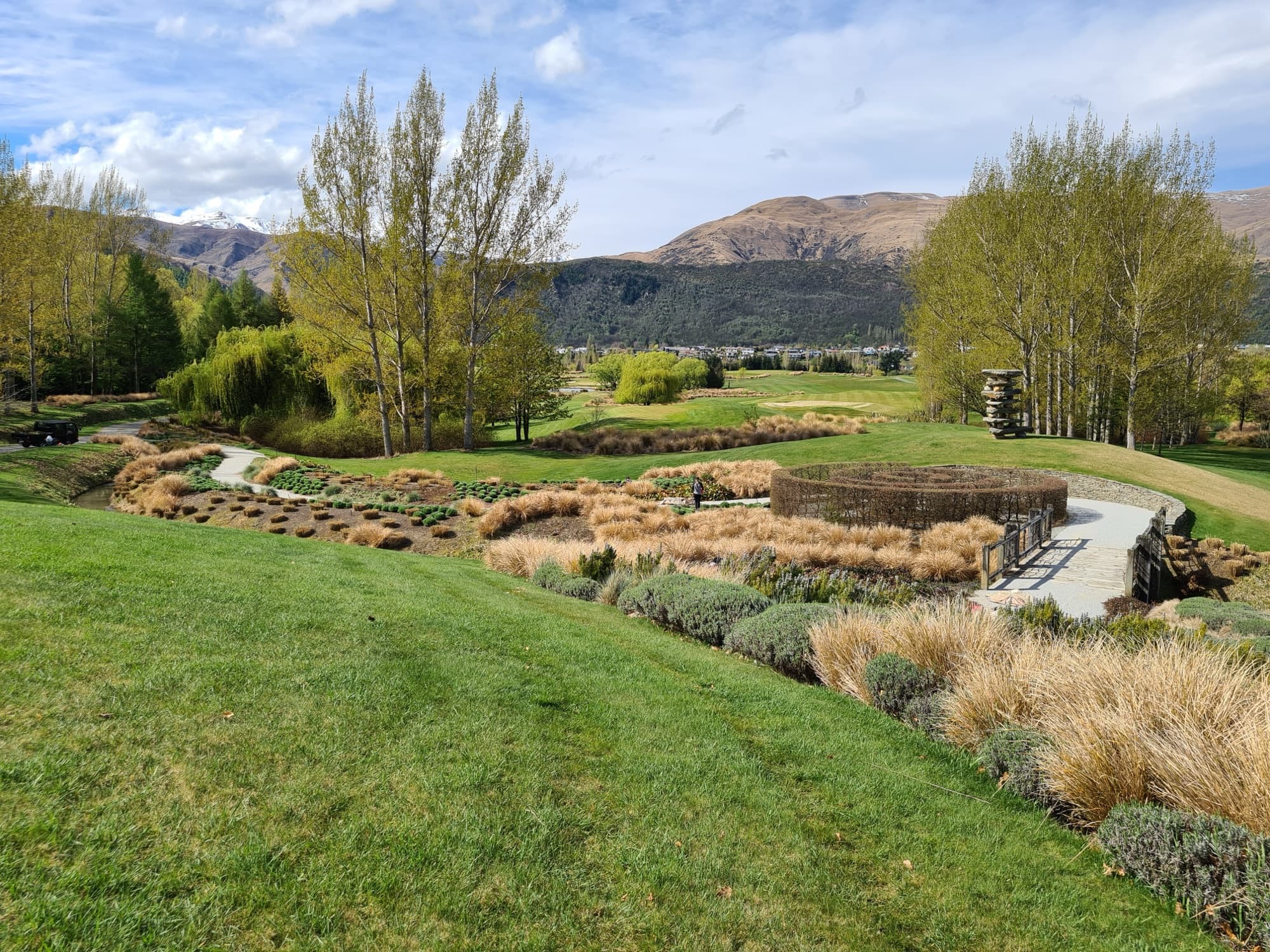 Perennial planting kept lush by Diva irrigation, Whakatipu Basin